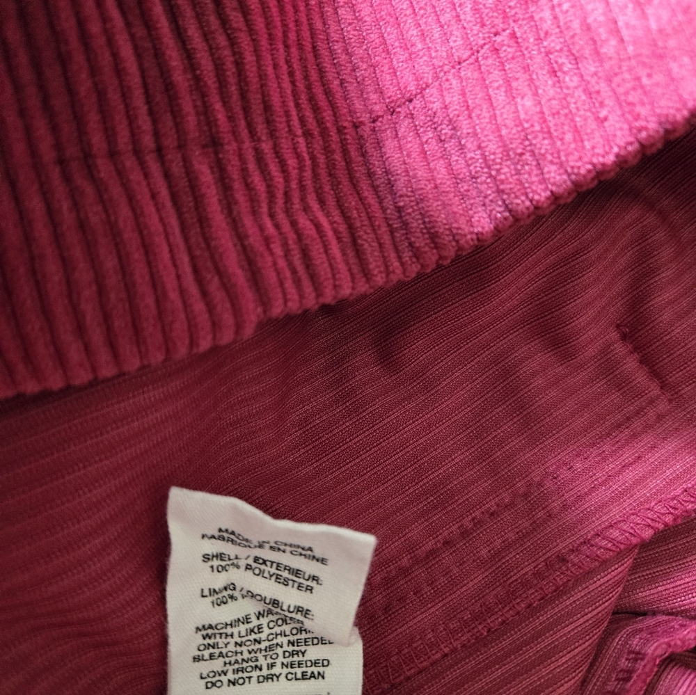 Avec Les Filles Corduroy Shirt Womens M Pink Button Front - Picture 7 of 10